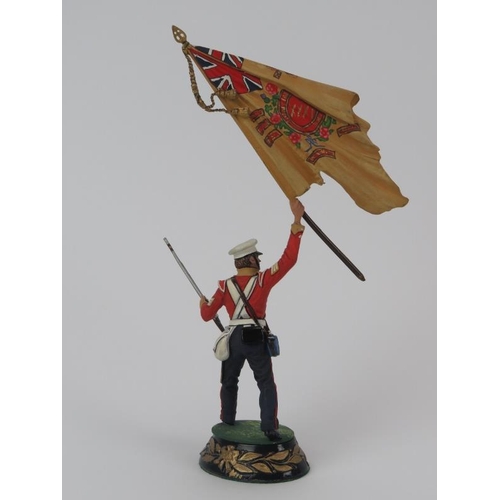 57 - A group of five Charles C Stadden Studio hand painted pewter military figurines. Comprising a ‘Drum ... 