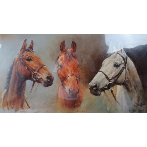 582 - Two horse racing prints, 'We Three Kings Red Rum/Arkle/Dessert Orchid' and the Collectors series of ... 