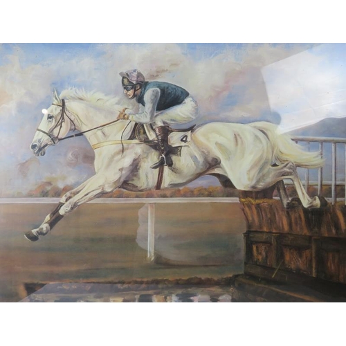 583 - Two horse racing prints, Clare Eva Burton, limited edition, 435/600 and 'Dessert Orchid Over the Wat... 