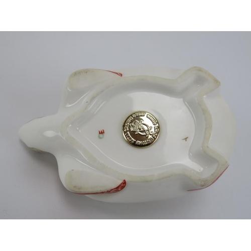 89 - A Crown Derby porcelain tortoise and a snail paperweight. (2 items) 12 cm length, 13 cm length. 
Con... 