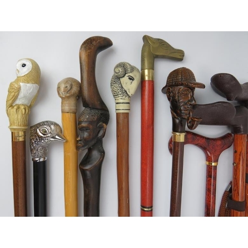 99 - A group of ten vintage and modern walking canes. (10 items) 96 cm longest length.
Condition report: ... 