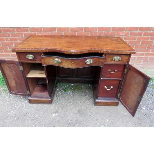 820 - A rustic 19th century oak stool, reupholstered in multi-coloured woollen material with brass studs, ... 