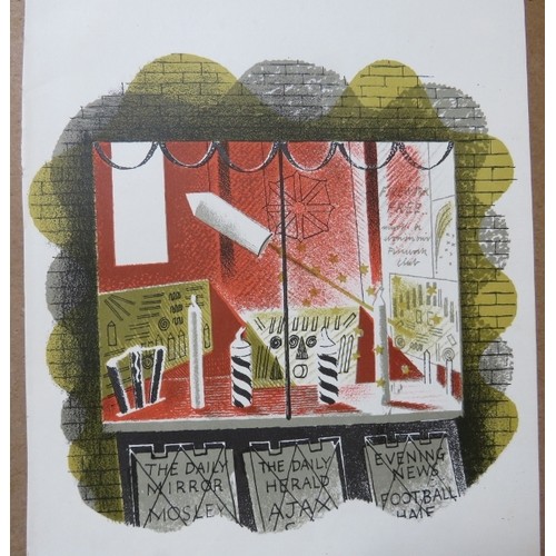 588 - Eric Ravilious - Unframed lithograph, 'The Firework Shop', originally published in a book from 1938 ... 