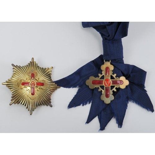 116 - A Royal Norwegian Order of Merit Grand Cross set. The ’Den Kongelege Norske Fortenesteordenen’ was i... 