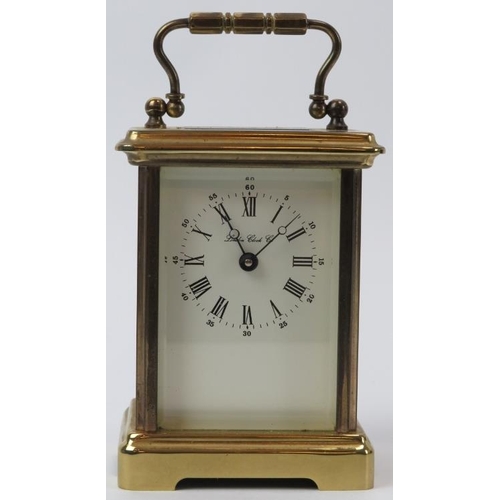 121 - A London Clock Company brass carriage clock, 20th century. Dial signed ‘London Clock Co’. Paperwork ... 