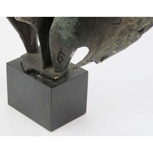 15 - A Dutch bronze figural sculpture by Bernadette Leijdekkers, mid/late 20th century. Incised monogram.... 