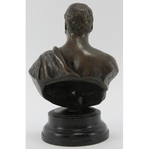 156 - A bronze bust of a Roman gentleman by George Garrard RA (1760-1826). Struck ‘G Garrard May 1820’. Eb... 