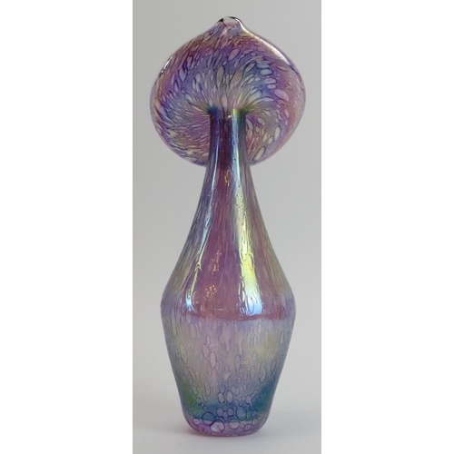 158 - A ‘Jack in the Pulpit’ iridescent glass vase, 20th century. Possibly by Heron glass. 21.2 cm height.... 