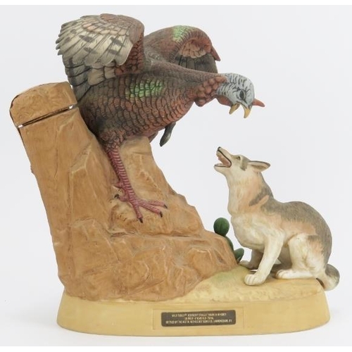 17 - An Austin Nichols ‘Wild Turkey’ bourbon whiskey figural ceramic decanter with contents. Modelled as ... 