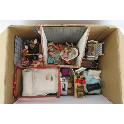 208 - Toys and Models: A vintage Victorian style doll house. Box of furnishings included (See additional i... 