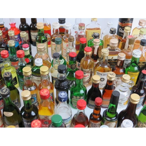 224 - A large collection of miniature spirits and liqueurs. (Quantity).
Condition report: Mostly in good v... 