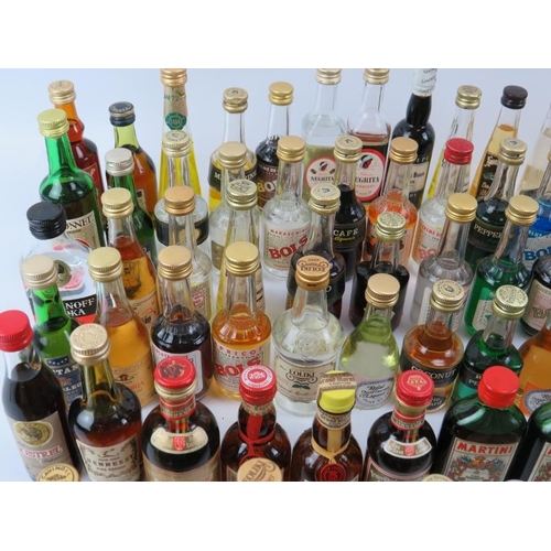 224 - A large collection of miniature spirits and liqueurs. (Quantity).
Condition report: Mostly in good v... 