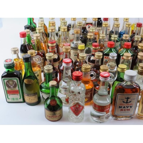 224 - A large collection of miniature spirits and liqueurs. (Quantity).
Condition report: Mostly in good v... 