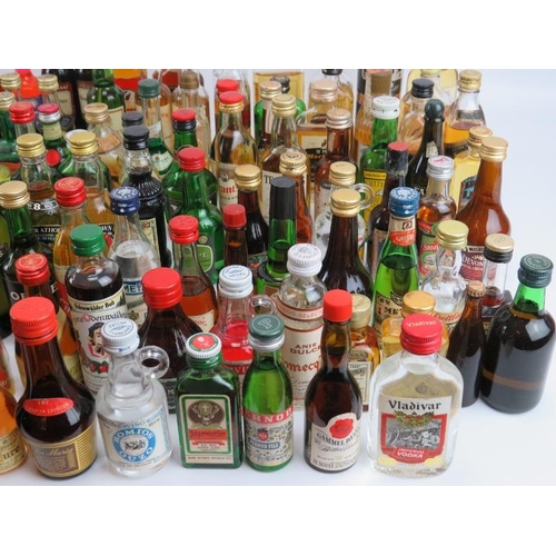 224 - A large collection of miniature spirits and liqueurs. (Quantity).
Condition report: Mostly in good v... 