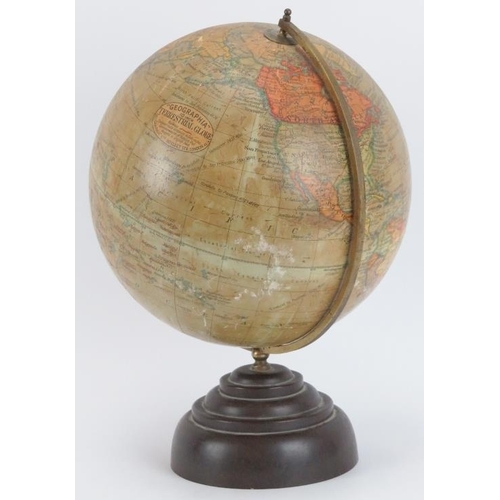 24 - A vintage English ‘Geographica’ 10 inch terrestrial globe, circa 1920s/30s. The globe marked with ra... 