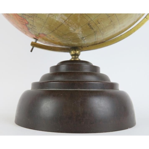 24 - A vintage English ‘Geographica’ 10 inch terrestrial globe, circa 1920s/30s. The globe marked with ra... 