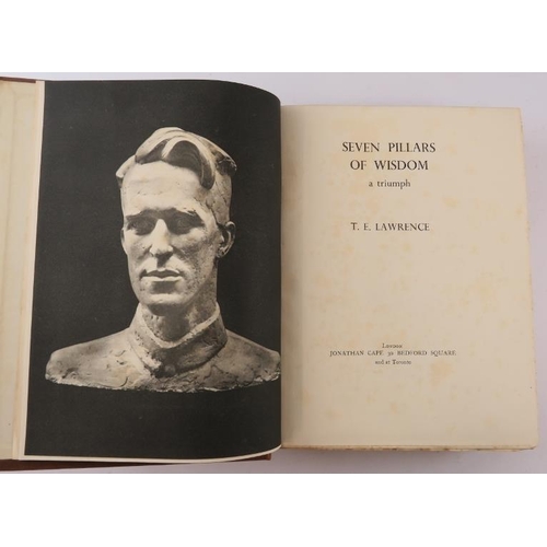 267 - T E Lawrence, The Seven Pillars of Wisdom, First Edition 1935, Jonathan Cape. Cloth binding with gol... 