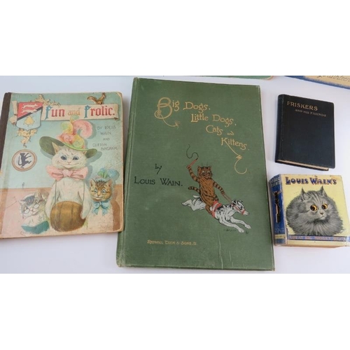 272 - Louis Wain, four books including Fun & Frolic, Friskers, Big Dogs Little Dogs and the Great Big Midg... 