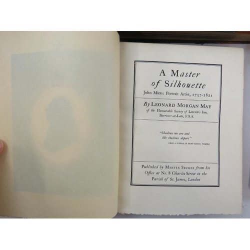 273 - A Master of Silhouette, L Morgan May 1938 First Edition, signed; Treatise of Wood Engraving, John Ja... 