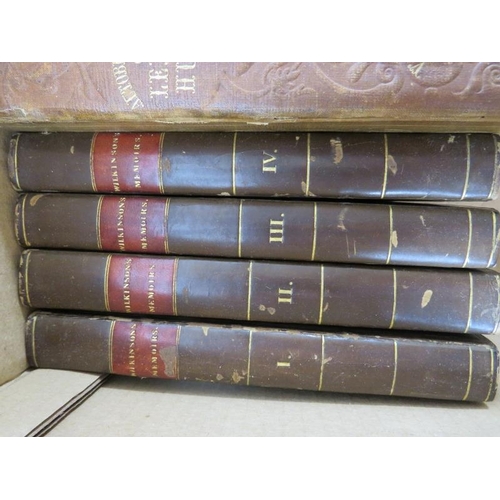 274 - 23 mixed mainly leather bound books including Aesop's Fables, J W Carlyle, Leigh Hunt and Wilkinson'... 