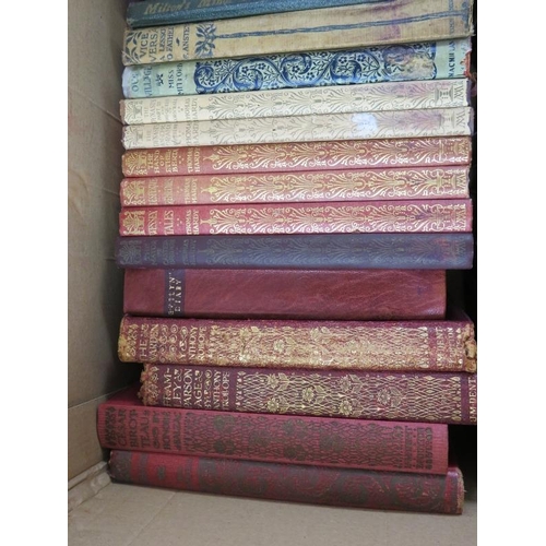 276 - A collection of late 19th/early 20th century classic books including Dickens, Hardy, Bronte, Trolope... 