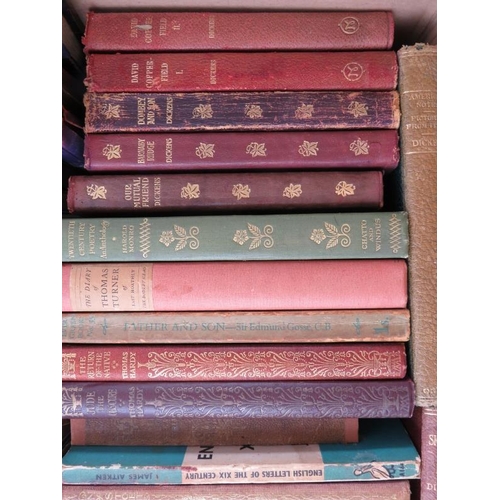 276 - A collection of late 19th/early 20th century classic books including Dickens, Hardy, Bronte, Trolope... 