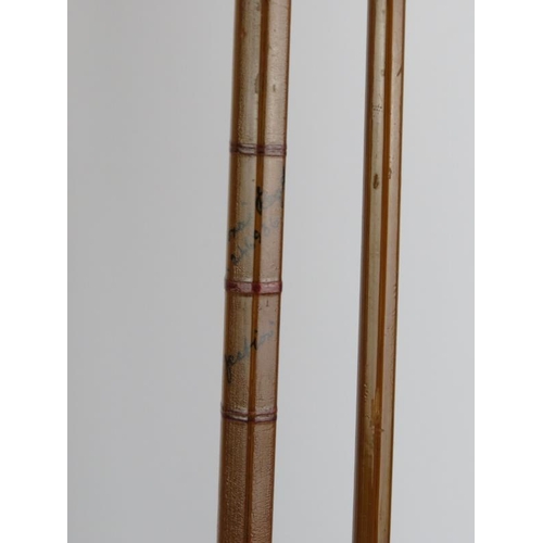 283B - Six vintage fly fishing rods. Notable rods include ‘The Perfection’ Palakona split cane rod and a ‘J... 