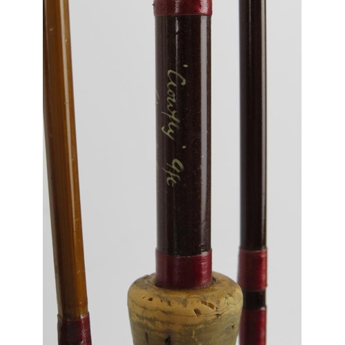 283B - Six vintage fly fishing rods. Notable rods include ‘The Perfection’ Palakona split cane rod and a ‘J... 