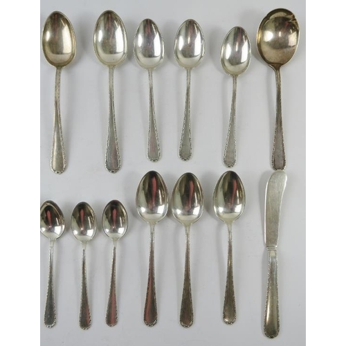 320 - A mixed lot of International Sterling Pine Tree flatware including various spoons, forks and a butte... 