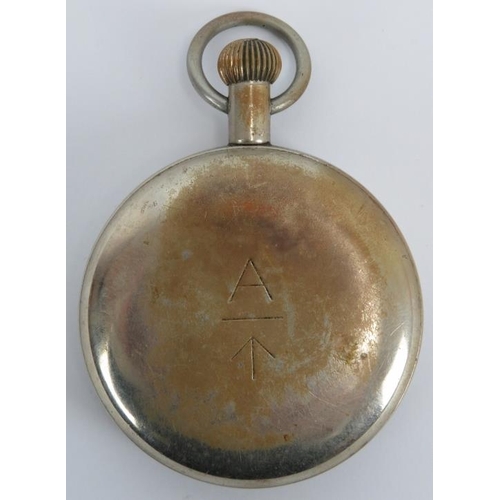 67 - Militaria: A WWI Royal Flying Corps 30 Hour Non Luminous Mark V aviator’s pocket watch. Black dial m... 