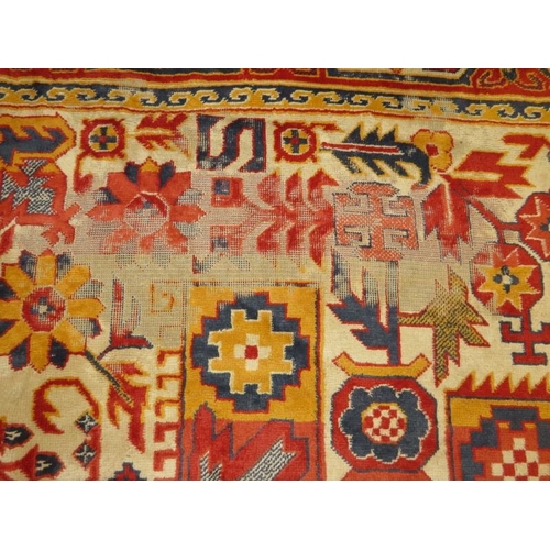 916 - A 20th century Persian style rug, very thin close weave similar to a wall hanging. 280cm x 140cm (ap... 