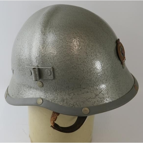 41 - A 1970s Hungarian Fire Service fibreglass fire helmet.