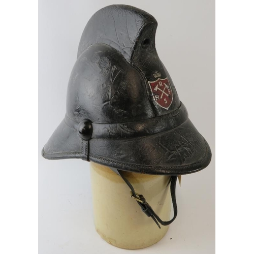 54 - A 1960s British Hendry Metro fire helmet, badged RHFS