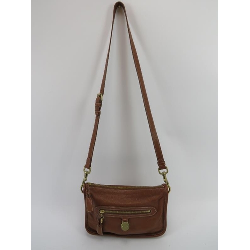 105 - A Mulberry brown (Oak) pebbled leather Somerset (2010) women’s satchel handbag. Dust jacket and pape... 