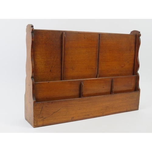 148 - A mahogany double sided letter rack, late 19th/early 20th century. 45.5 cm width, 32.6 cm height. Co... 