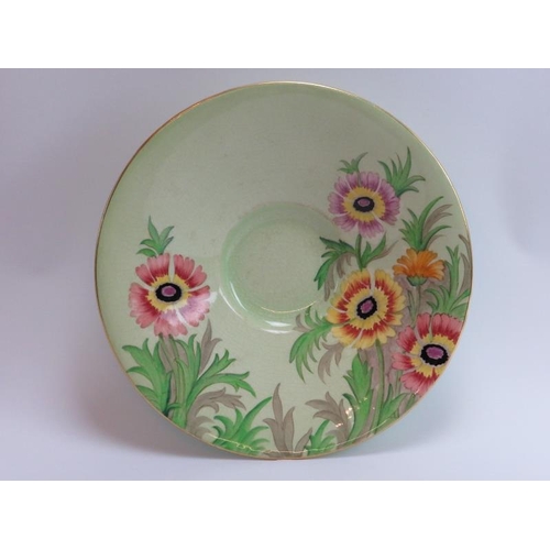 221 - A large Carlton Ware Anemone pattern bowl. 31.8 cm diameter. Condition report: Light surface wear an... 