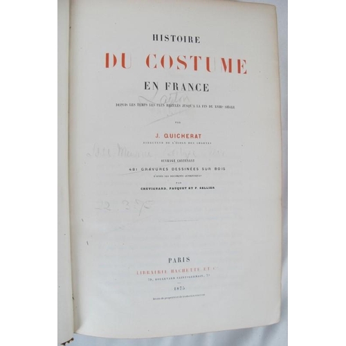 261 - French fashion interest: XVII Siecle Institutions Usages et Costumes, Paul Lacroix 1880; Histoire du... 