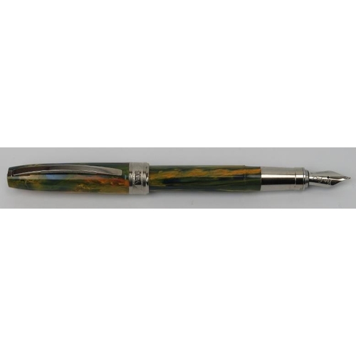 42 - An Italian Visconti ‘Cafe Terrace at Night’ Van Gogh Collection fountain pen. With a Visconti ink co... 