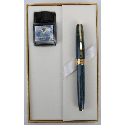 43 - An Italian Visconti ‘Wheatfield With Crows’ Van Gogh Collection fountain pen and ink bottle. With a ... 