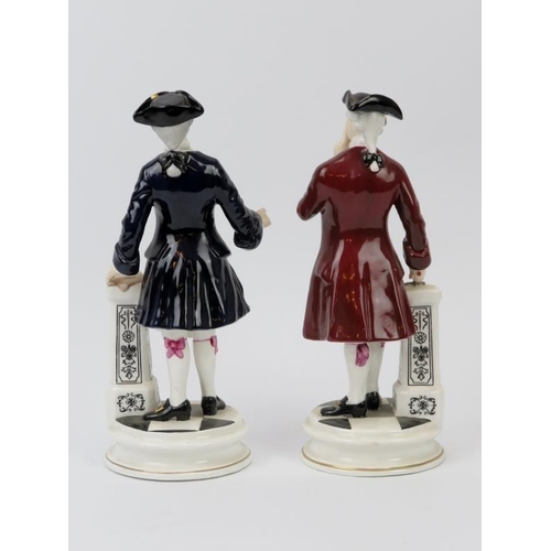 48 - Two Michael Sutty porcelain figurines, 20th century. Comprising ‘The Almoner - A Masonic Figure of C... 