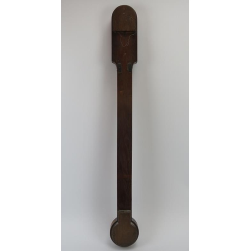 59 - A Victorian mahogany cased barometer and thermometer. Inscribed ‘J Casartelli 43 Market St Mancheste... 