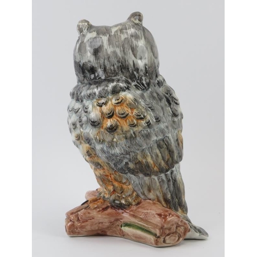 61 - An Italian hand painted ceramic owl, late 20th century. Marked ‘Case Pupo Italy’ beneath. 24.5 cm he... 