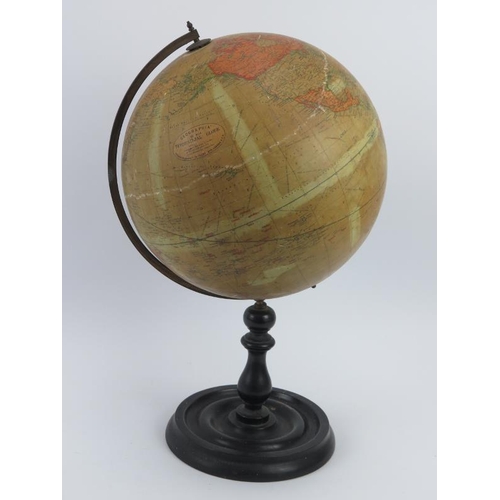 75 - A vintage English ‘Geographica’ 12 inch terrestrial globe, circa 1920s/30s. The globe marked with ra... 