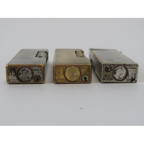 98 - Three vintage Dunhill cigarette lighters. (3 items)
Condition report: Some age related wear as illus... 