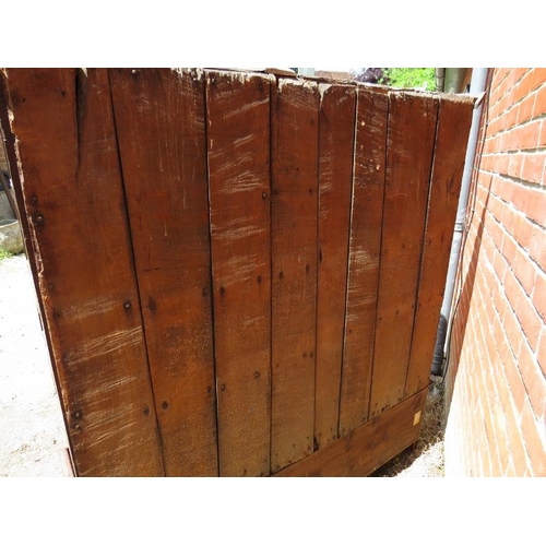 709 - A 17th century oak livery cupboard of good colour, having relief carved decoration and fielded side ... 