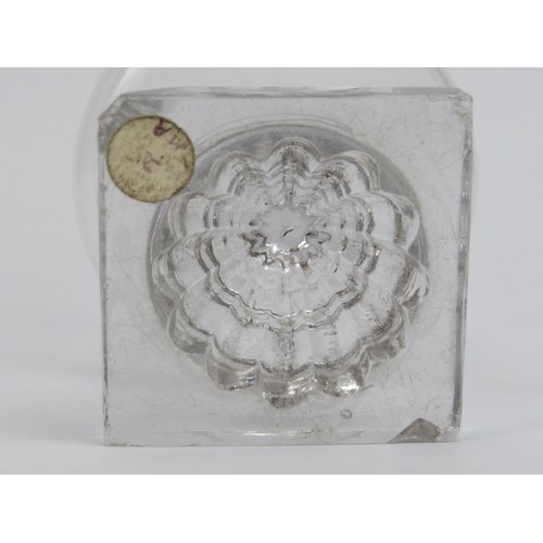 93 - A Georgian period English engraved glass rummer, early 19th century. With moulded square feet and en... 