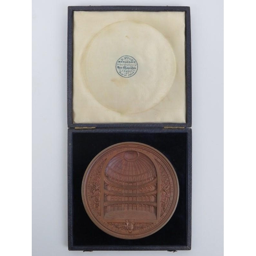 280 - A large mid Victorian copper medal commemorating the Opening of the New Coal Exchange for the Corpor... 