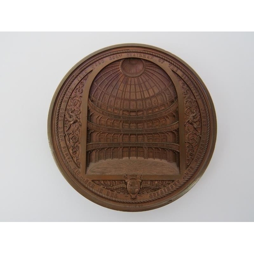 280 - A large mid Victorian copper medal commemorating the Opening of the New Coal Exchange for the Corpor... 