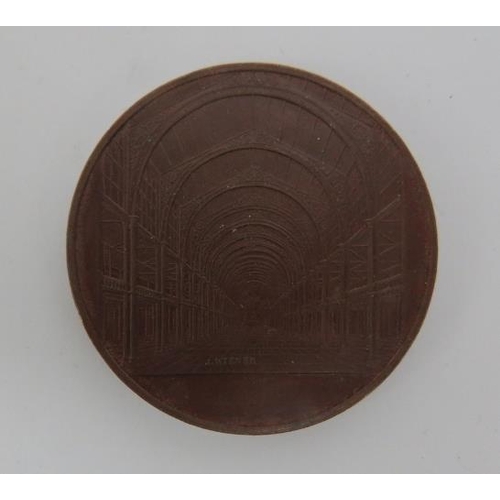 280 - A large mid Victorian copper medal commemorating the Opening of the New Coal Exchange for the Corpor... 