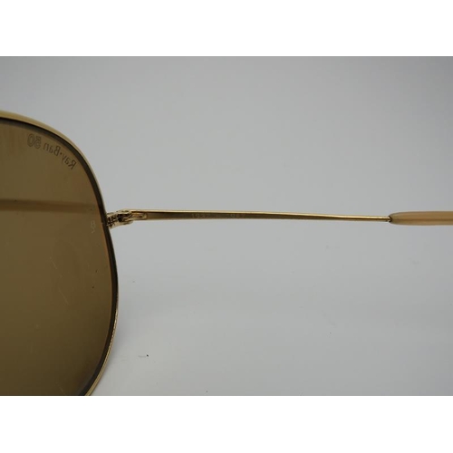 29 - A vintage pair of Rayban Aviator 50th Anniversary sunglasses. Arms marked ‘The General’ and ‘1937 - ... 